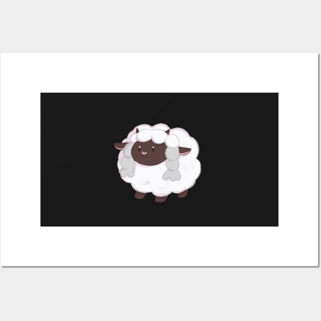 Wool Cute Sheep Sticker Wall Art by ellenent